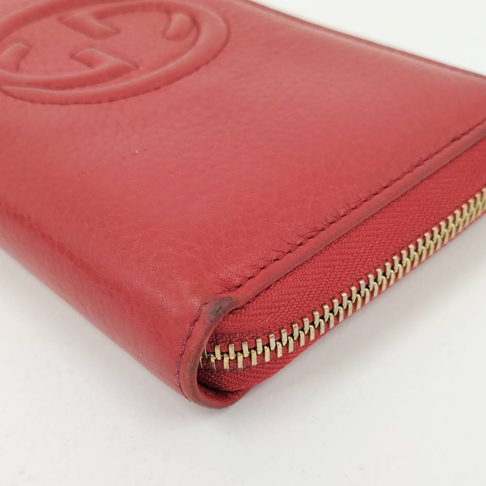 Gucci Zip Around Wallet Soho Interlocking Leather Red — view 4