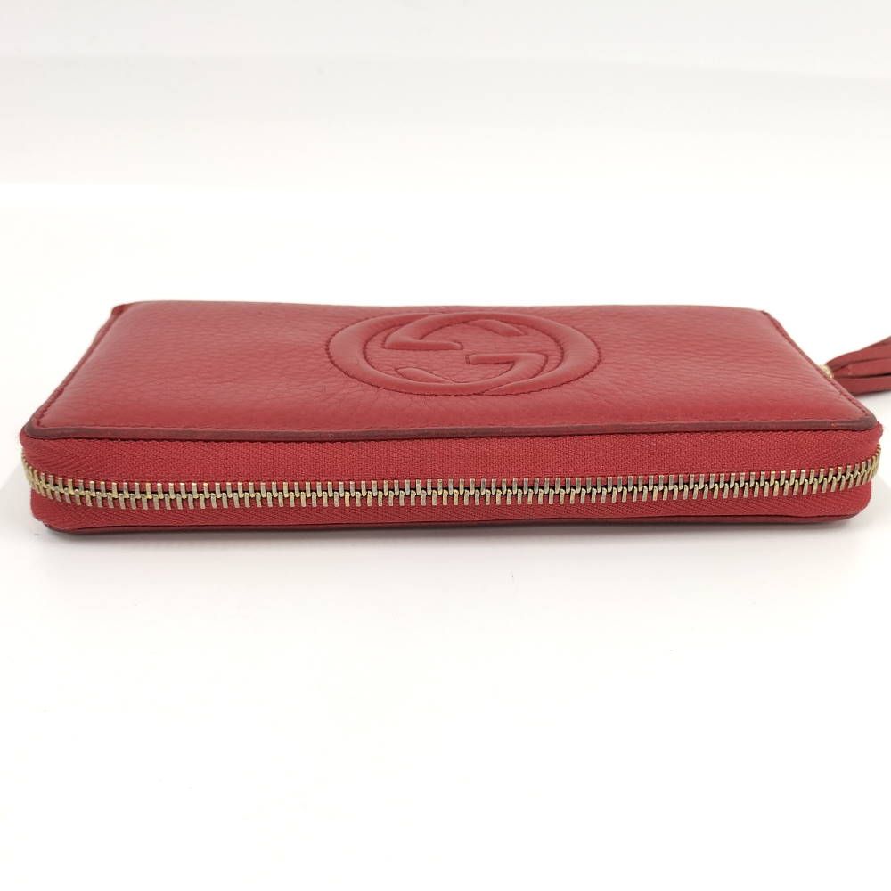 Gucci Zip Around Wallet Soho Interlocking Leather Red — view 6