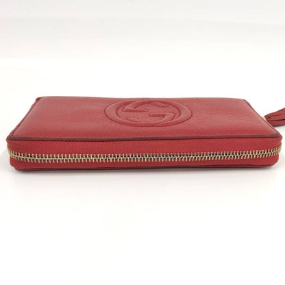 Gucci Zip Around Wallet Soho Interlocking Leather Red — view 6
