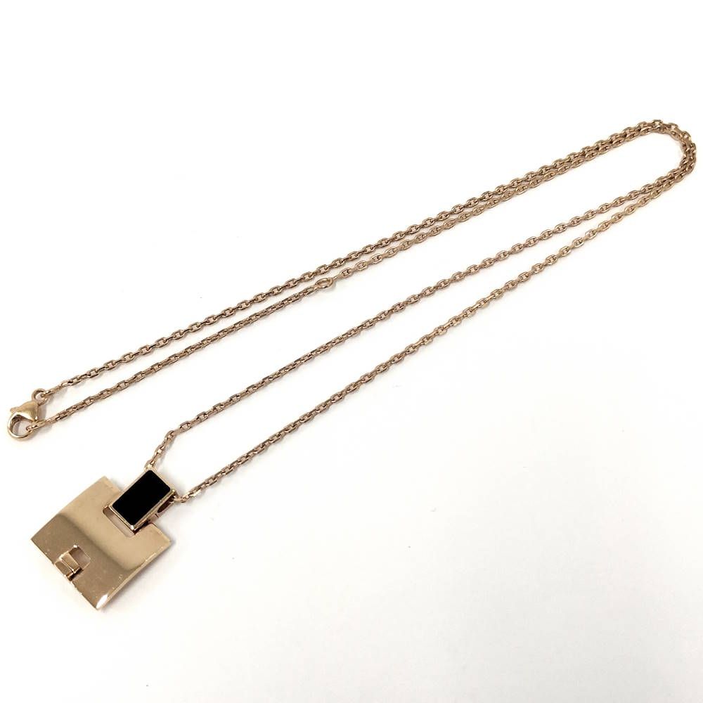Hermes Irene Necklace Gold Black Plated — view 3