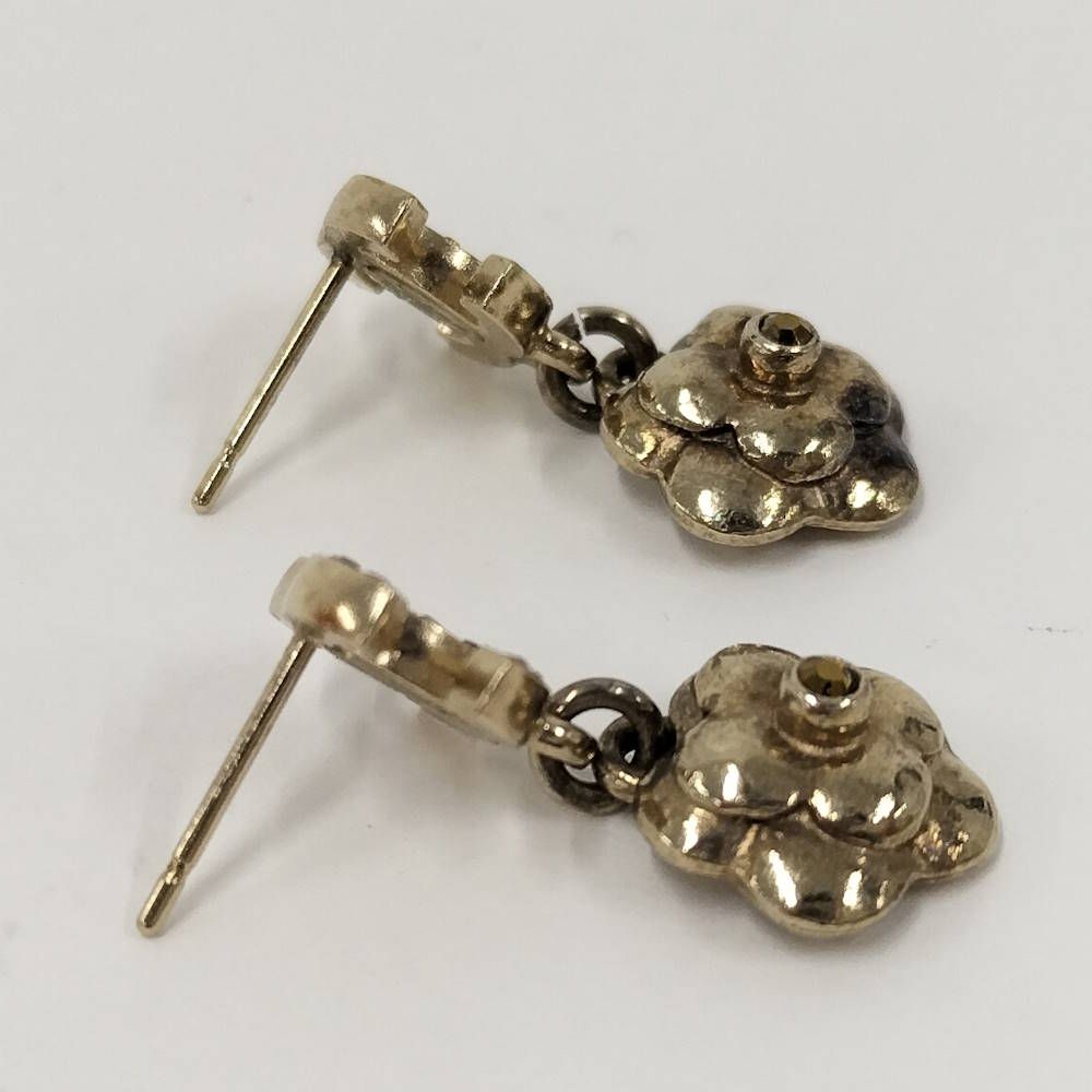 Chanel Earrings Line Stone Coco CC — view 5