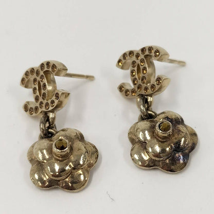 Chanel Earrings Line Stone Coco CC — view 4