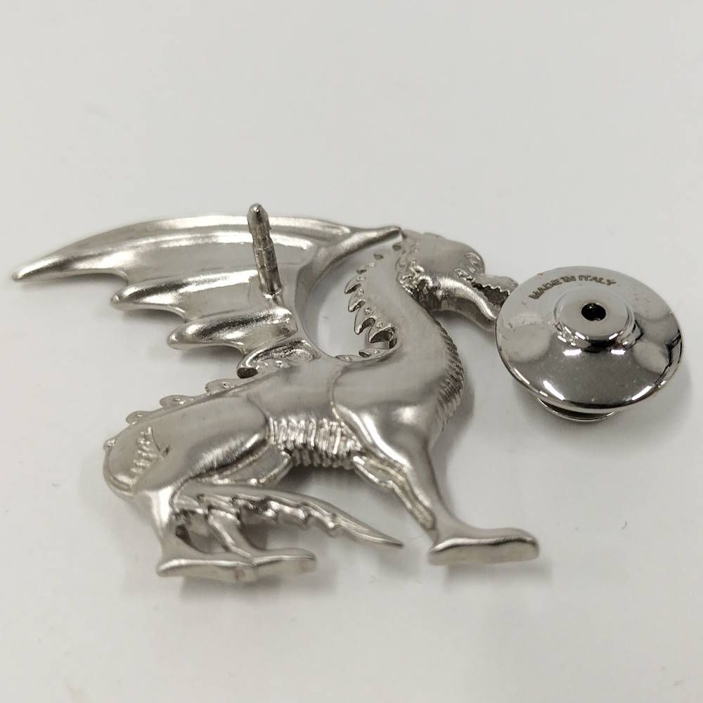Hermes Pin Brooch Talisman Dragon Silver — view 7