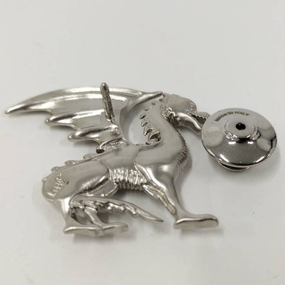 Hermes Pin Brooch Talisman Dragon Silver — view 7
