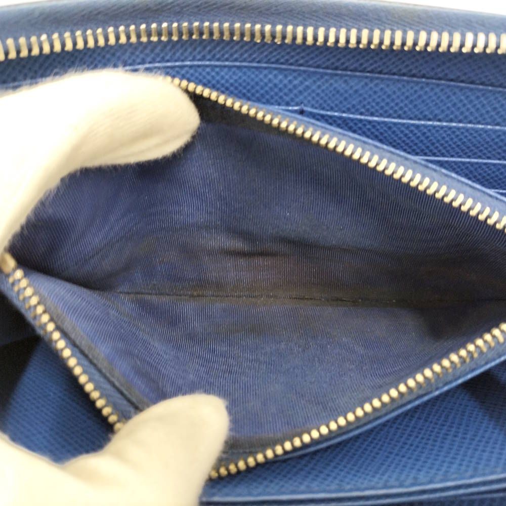 Prada Zip Around Wallet Saffiano Leather Blue — view 8