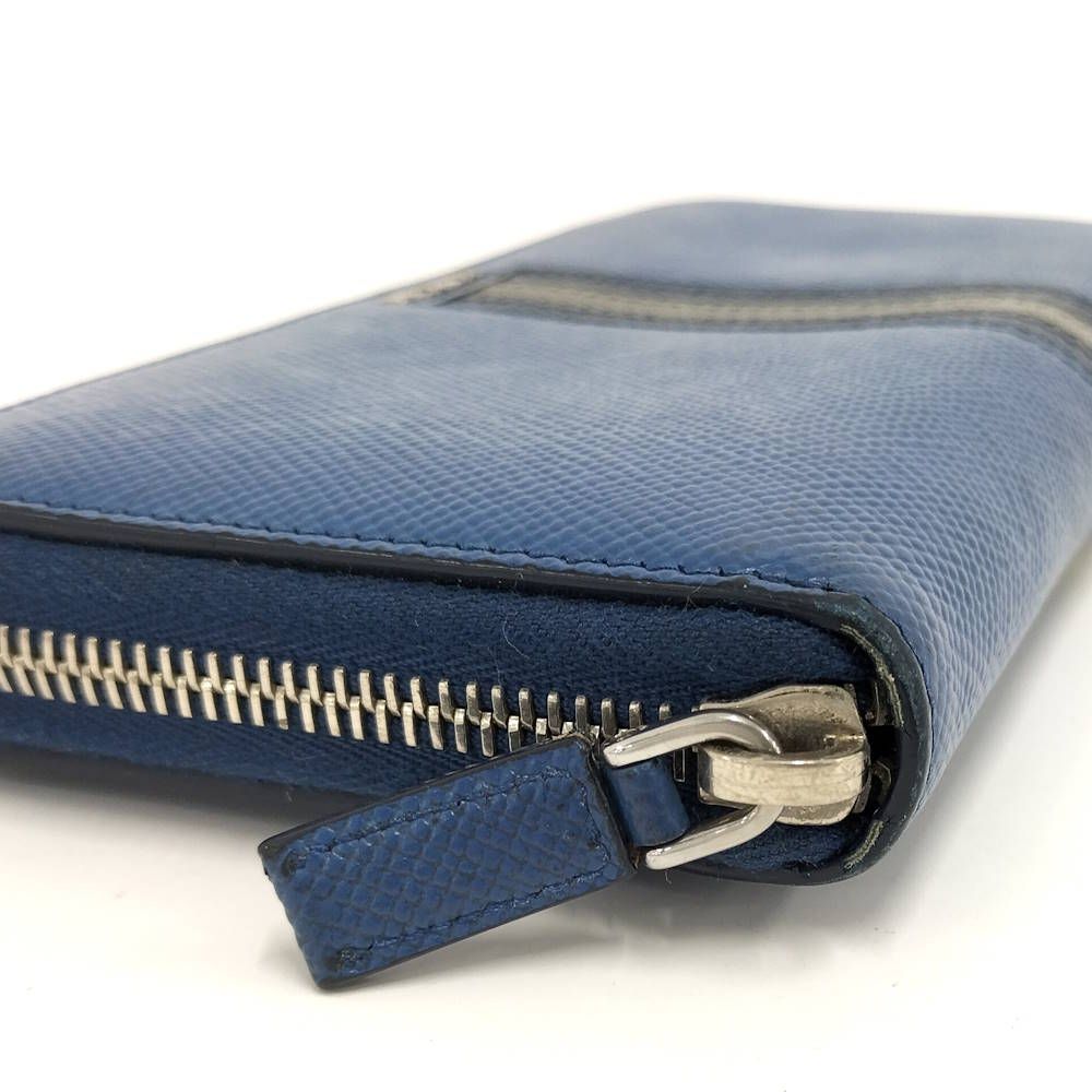 Prada Zip Around Wallet Saffiano Leather Blue — view 5