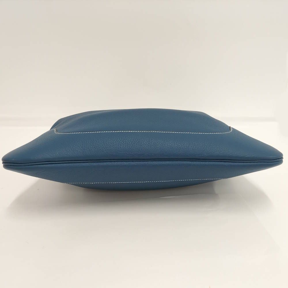 Hermes Trim 38 Handbag Leather Blue — view 4