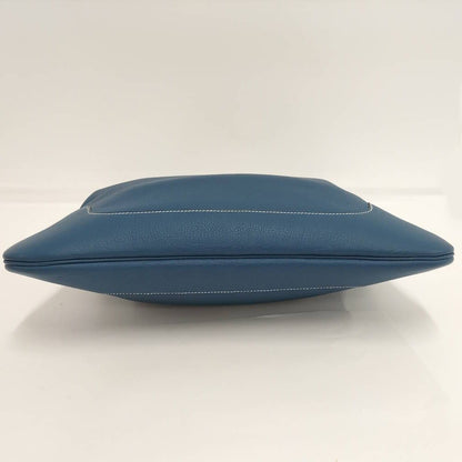 Hermes Trim 38 Handbag Leather Blue — view 4