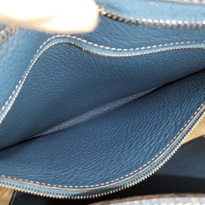 Hermes Trim 38 Handbag Leather Blue — view 8