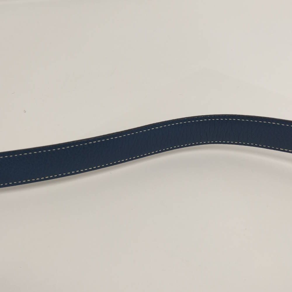 Hermes Trim 38 Handbag Leather Blue — view 7