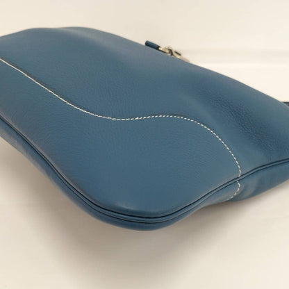 Hermes Trim 38 Handbag Leather Blue — view 5