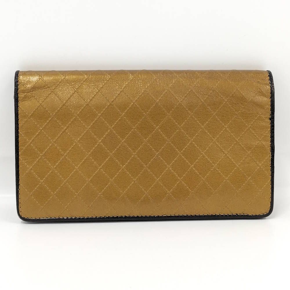 Chanel Bicolor Gold Black Bifold Wallet — view 3
