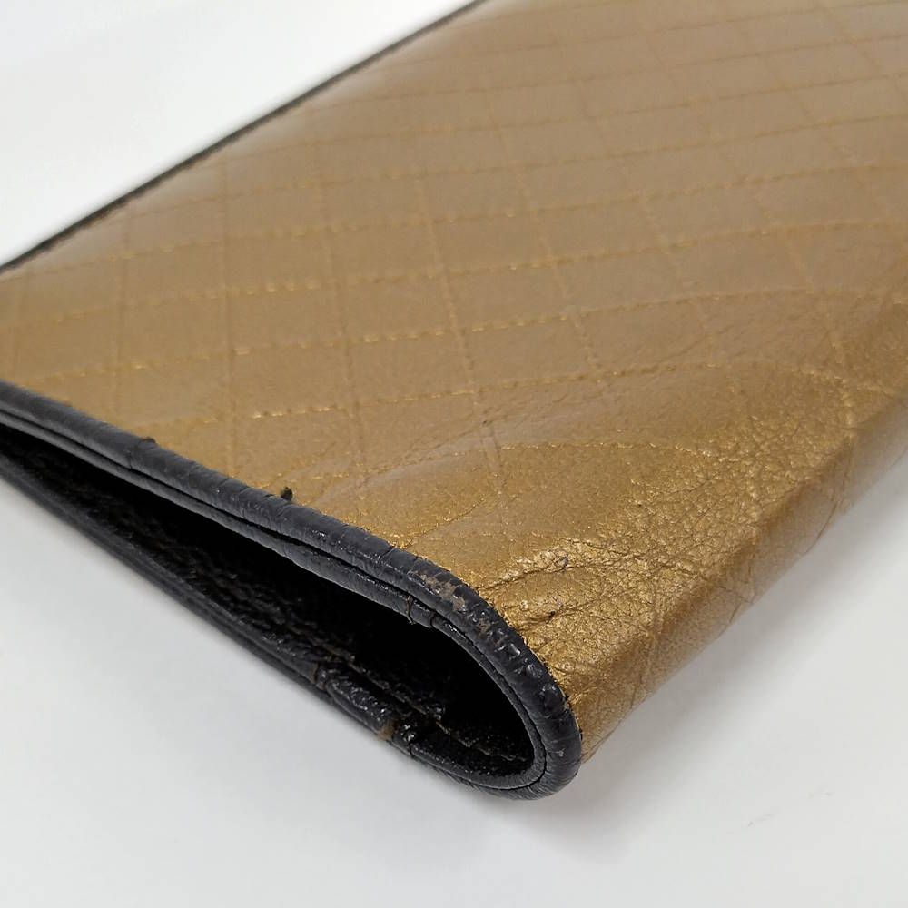 Chanel Bicolor Gold Black Bifold Wallet — view 4