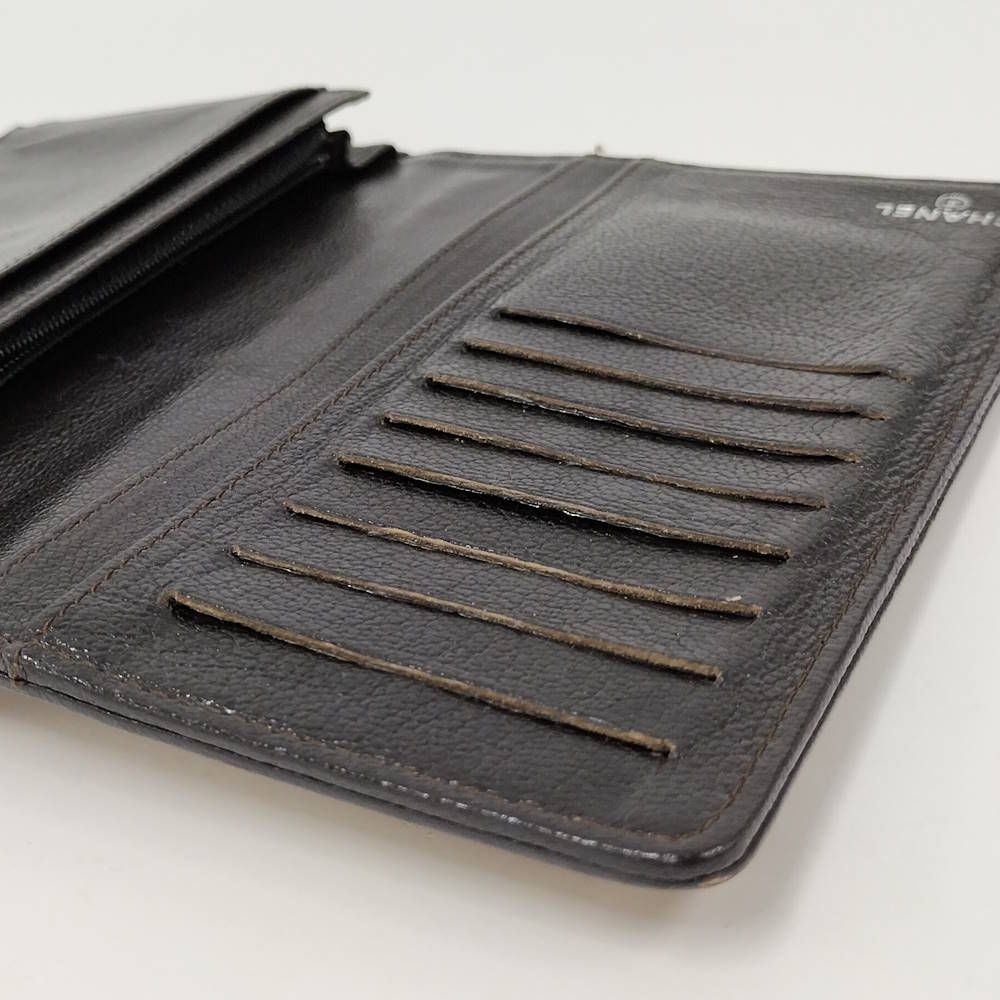 Chanel Bicolor Gold Black Bifold Wallet — view 6