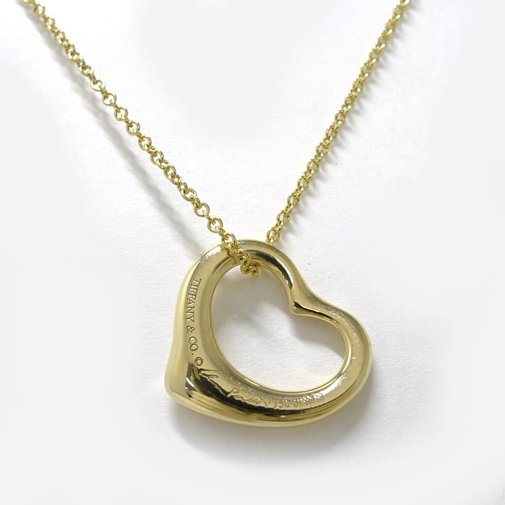 Tiffany & Co Necklace Open Heart 18k Yellow Gold — view 2