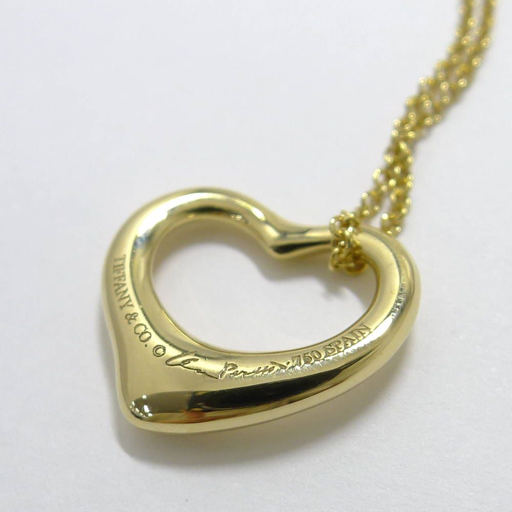 Tiffany & Co Necklace Open Heart 18k Yellow Gold — view 5