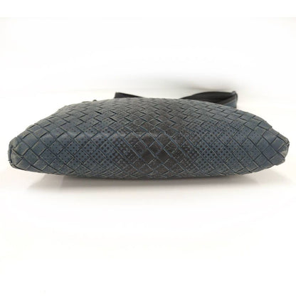 Bottega Veneta Shoulder Bag Intrecciato Leather Navy — view 7