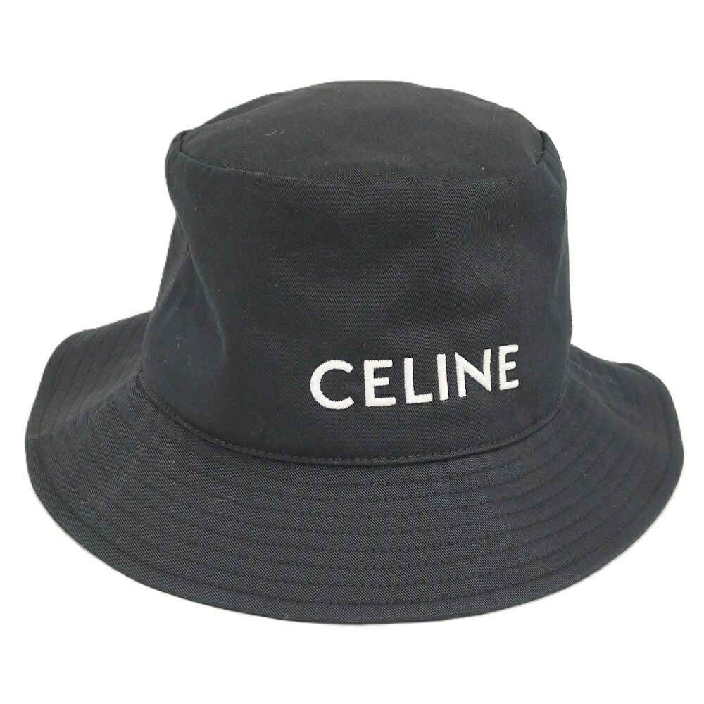 Celine Bucket Hat Black Cotton