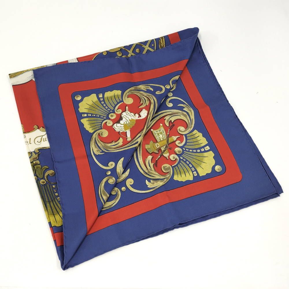 Hermes Carre 90 Scarf Silk 100% Blue — view 2