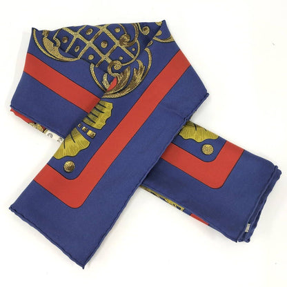 Hermes Carre 90 Scarf Silk 100% Blue — view 3
