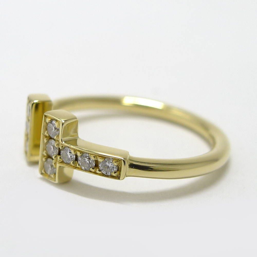 Tiffany & Co T Wire Ring 18k Yellow Gold Diamond — view 5