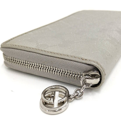 Gucci Zip Around Wallet GG Supreme Coating Silver — view 5