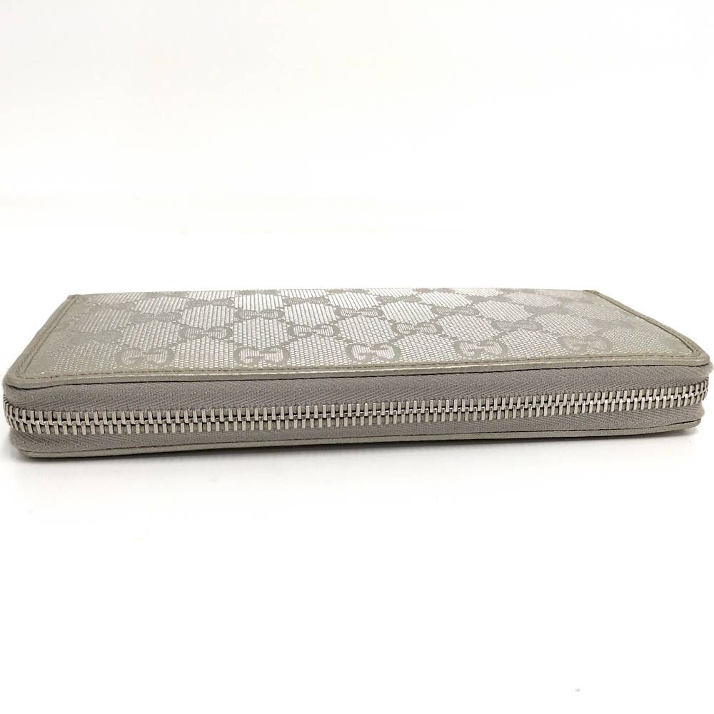 Gucci Zip Around Wallet GG Supreme Coating Silver — view 6