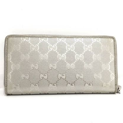 Gucci Zip Around Wallet GG Supreme Coating Silver — view 3
