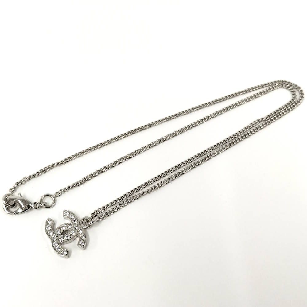 Chanel CC Logo Line Stone Necklace — view 3