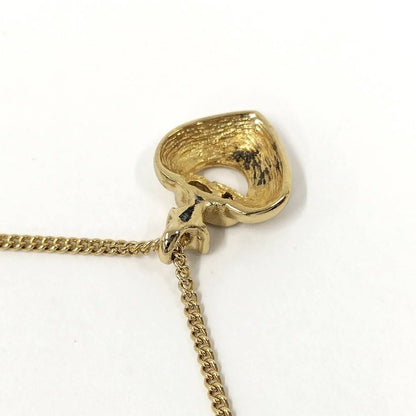 Dior CD Logo Necklace Line Stone Gold Plated — view 4