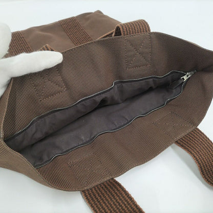 Hermes Her Line Cabas Tote Canvas Brown — view 7