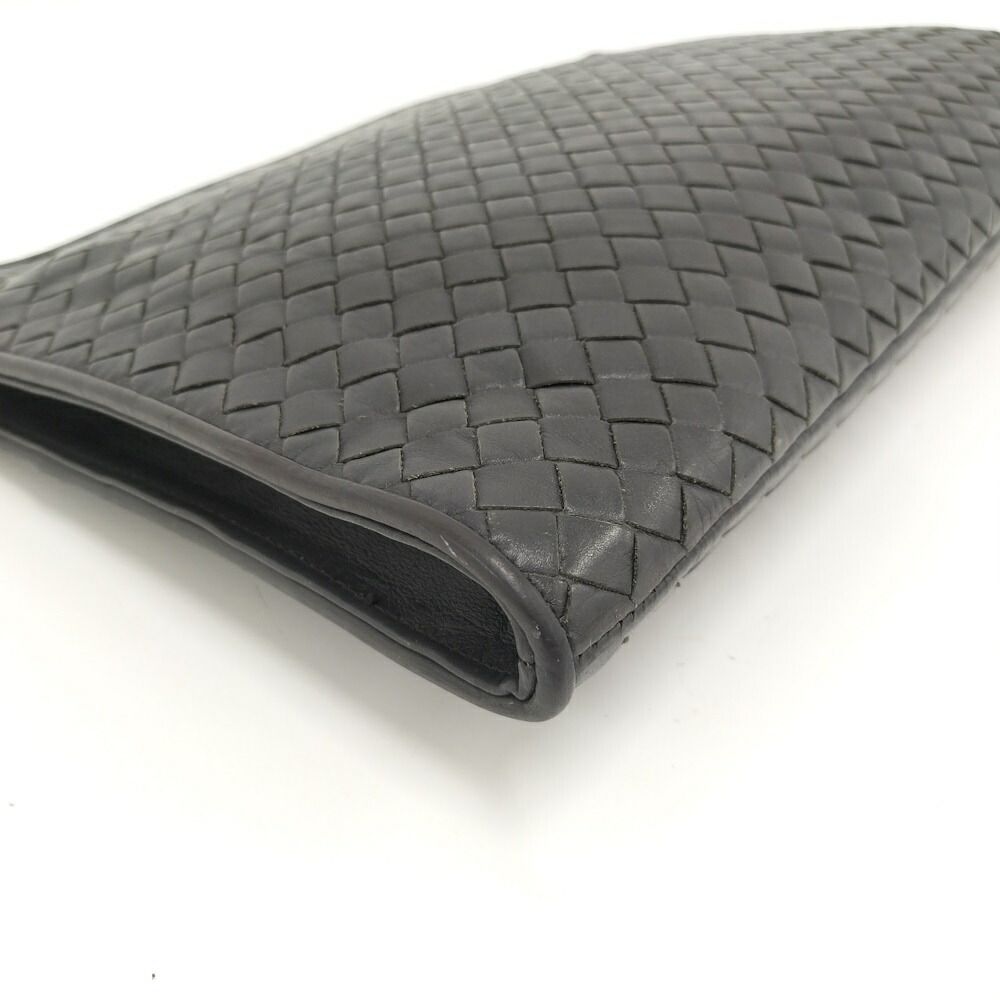 Bottega Veneta Clutch Intrecciato Leather Gray — view 4