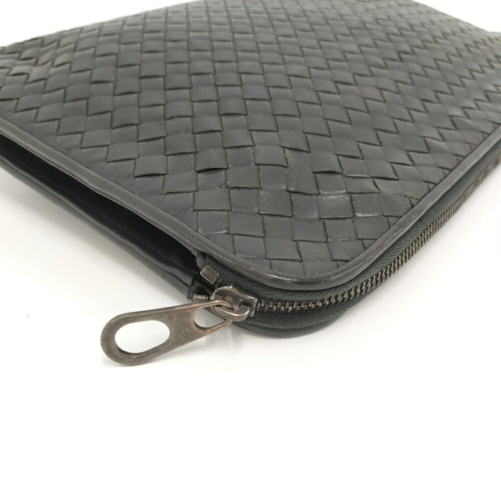 Bottega Veneta Clutch Intrecciato Leather Gray — view 6