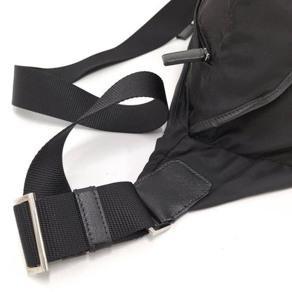 Prada Shoulder Bag Triangle Plate Nylon Black — view 5
