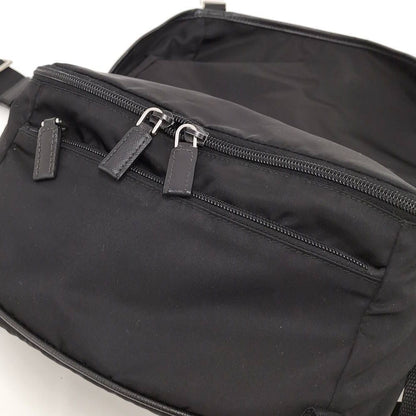 Prada Shoulder Bag Triangle Plate Nylon Black — view 9