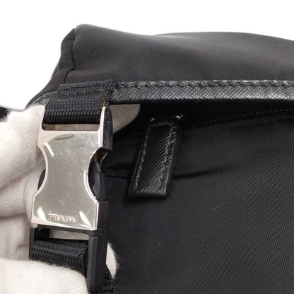 Prada Shoulder Bag Triangle Plate Nylon Black — view 6