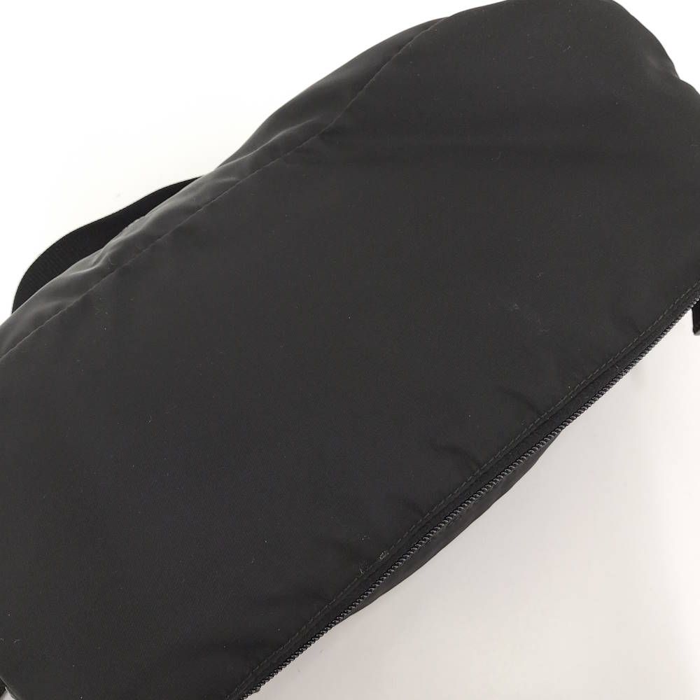 Prada Shoulder Bag Triangle Plate Nylon Black — view 7