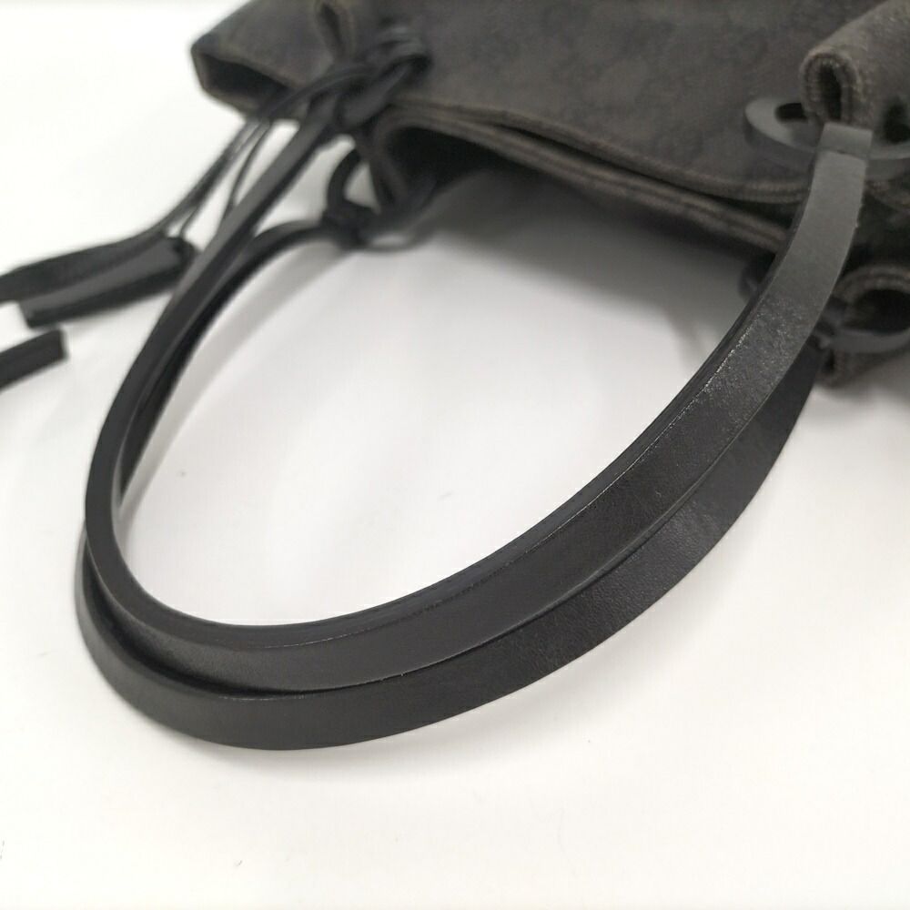 Gucci Tote GG Canvas Leather Black — view 7