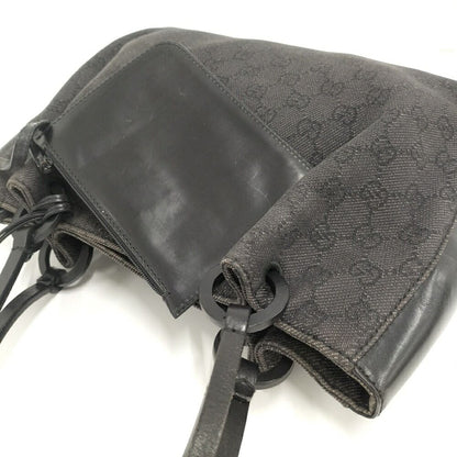 Gucci Tote GG Canvas Leather Black — view 6