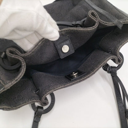 Gucci Tote GG Canvas Leather Black — view 9