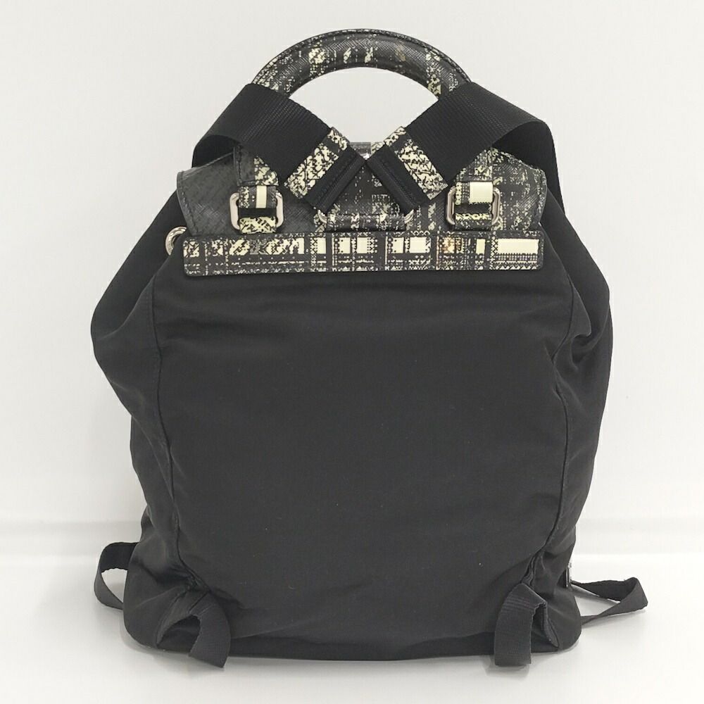 Prada Tessuto Backpack Check Nylon Black — view 2