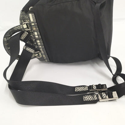 Prada Tessuto Backpack Check Nylon Black — view 6
