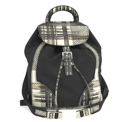 Prada Tessuto Backpack Check Nylon Black