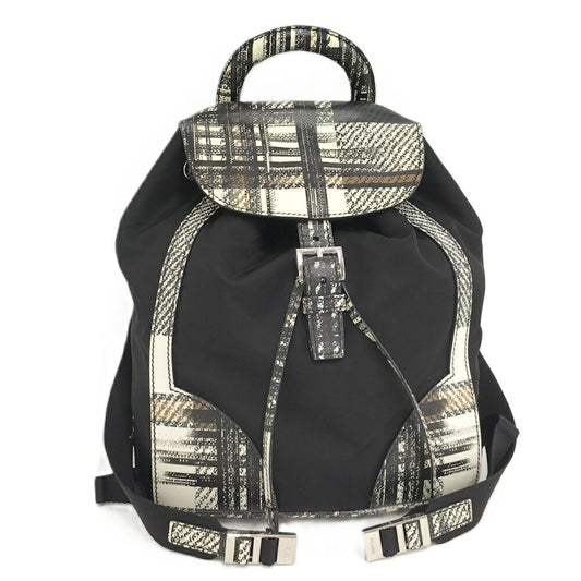 Prada Tessuto Backpack Check Nylon Black