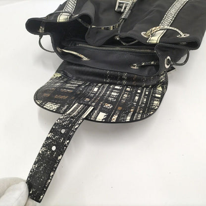 Prada Tessuto Backpack Check Nylon Black — view 8