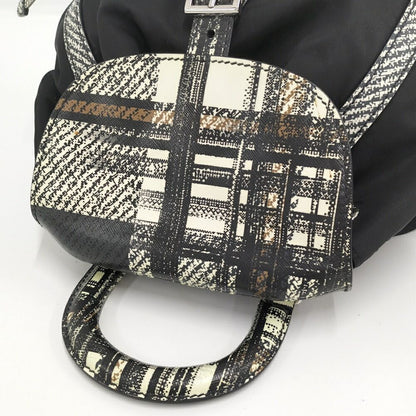 Prada Tessuto Backpack Check Nylon Black — view 7
