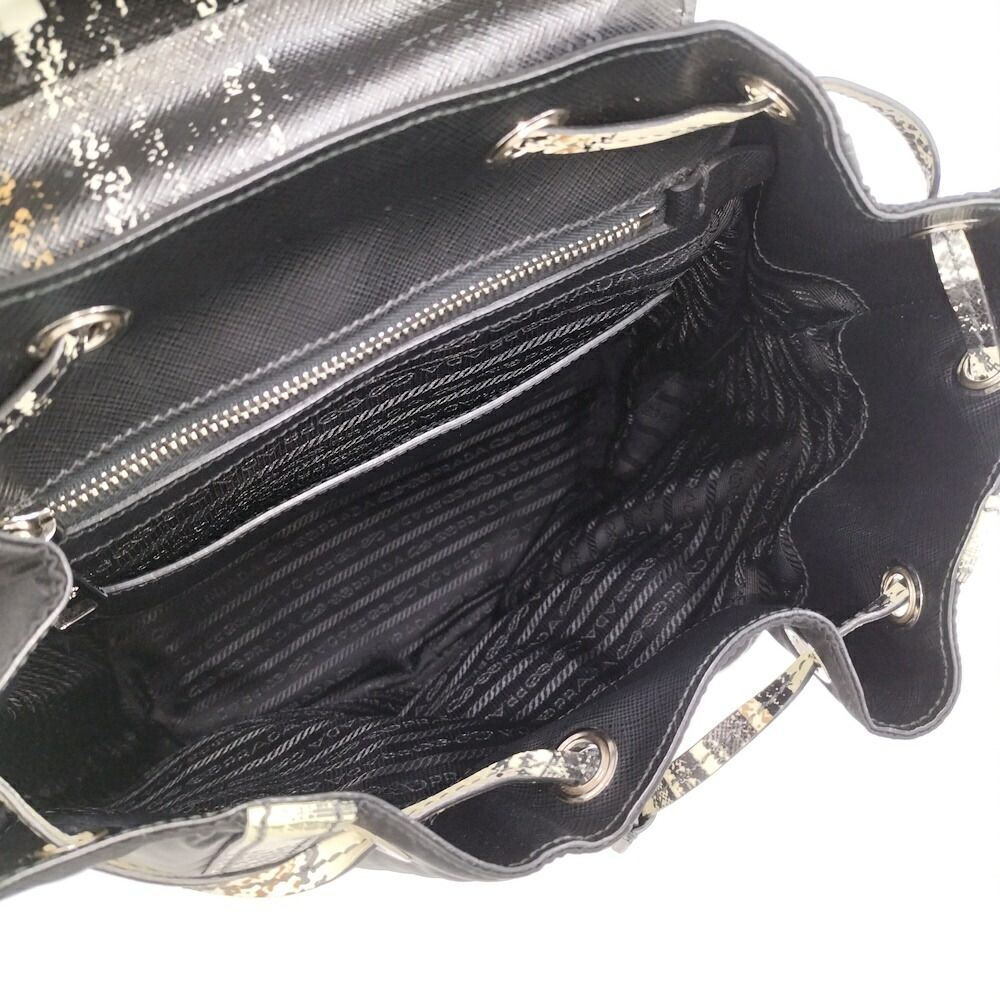Prada Tessuto Backpack Check Nylon Black — view 9