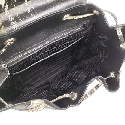 Prada Tessuto Backpack Check Nylon Black — view 9