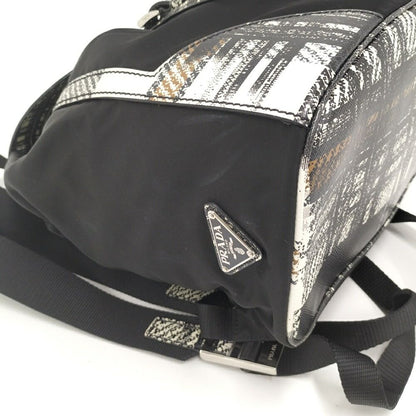 Prada Tessuto Backpack Check Nylon Black — view 5