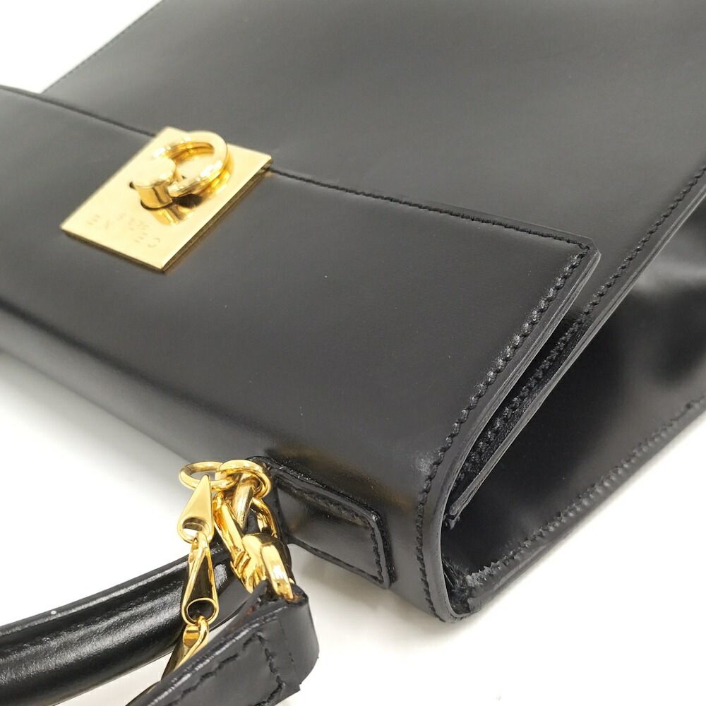 Celine Logo Ring Bag Leather Black — view 5